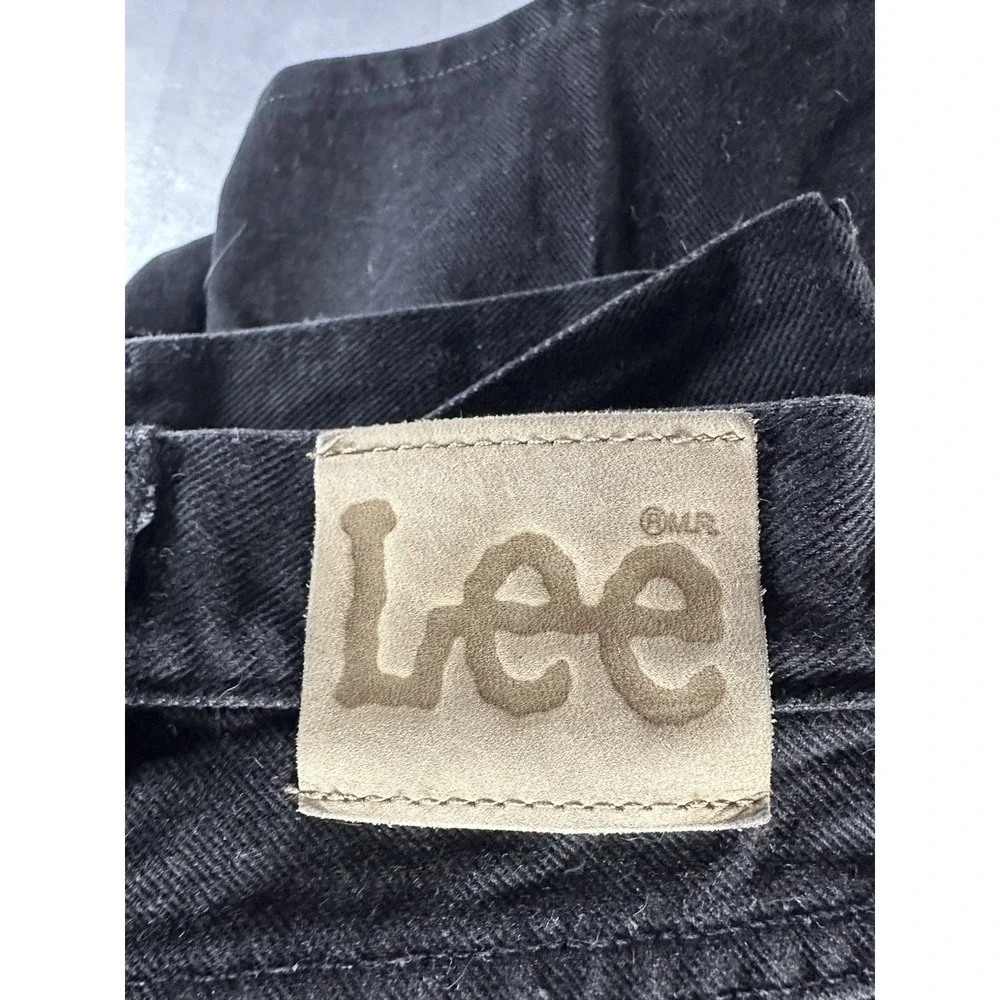 NWT Lee Mens Black Regular Fit Straight Leg Jeans Size 38x30 Vintage Deadstock